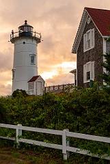 Sun Setting Behind Nobska Light in Massachusetts